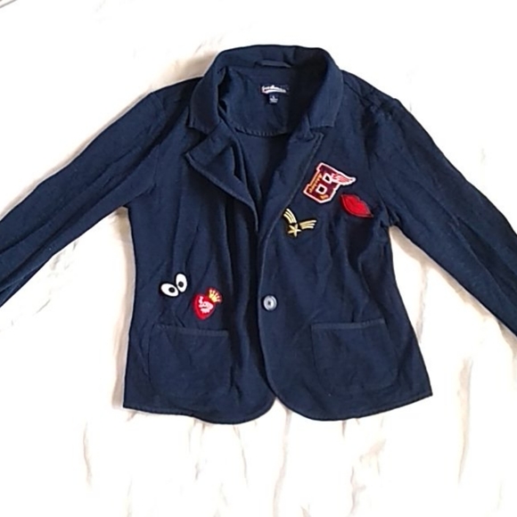 Freshman Juniors' Patch Knit Blazer - Picture 2 of 11